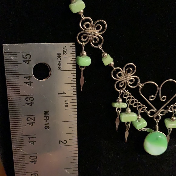 Green choker necklace - Picture 8 of 9